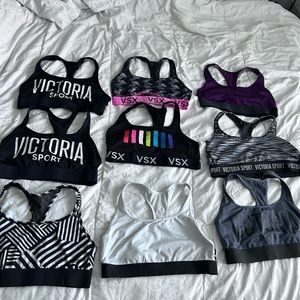 9 Victoria Secret Sports Bra LOT LARGE